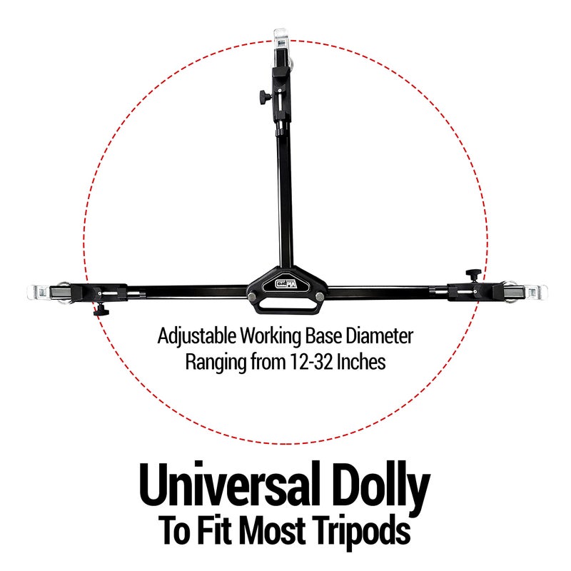 Vidpro PD-1 Professional Tripod Dolly - Heavy Duty with Adjustable Leg Mount with Locking Wheels and Carrying Case Compatible with Most Tripods Perfect for Cameras Camcorder and Lighting Equipment - Image 3